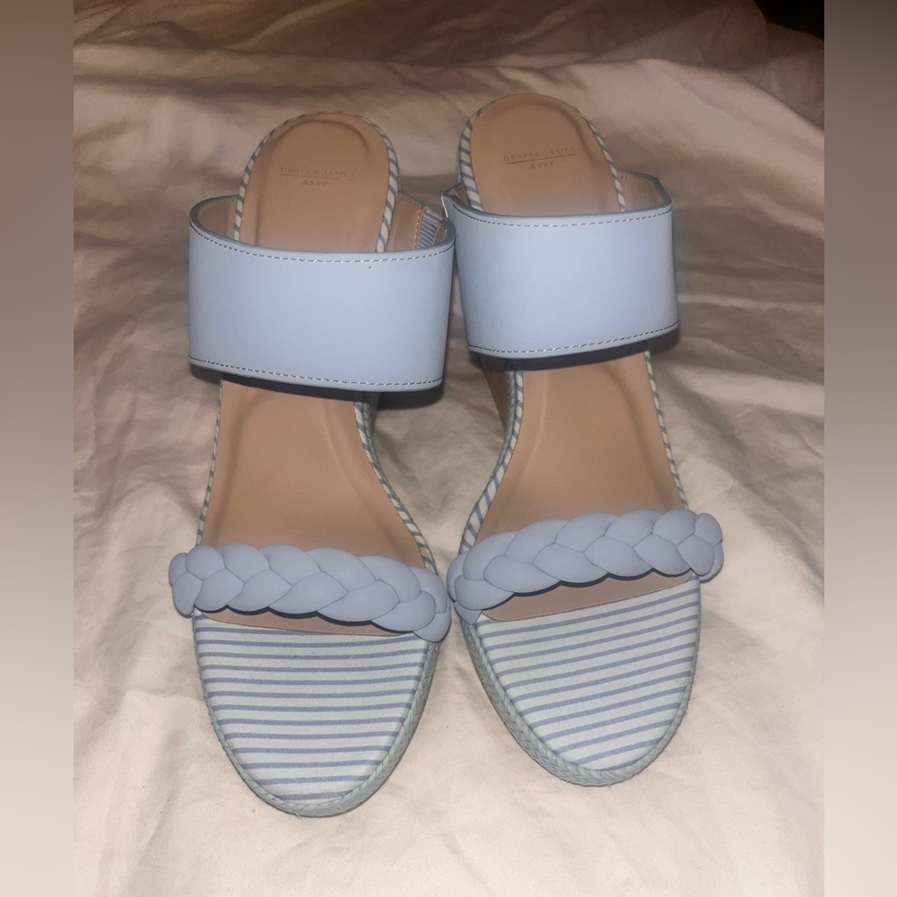Draper James Light Blue Braided Sandals